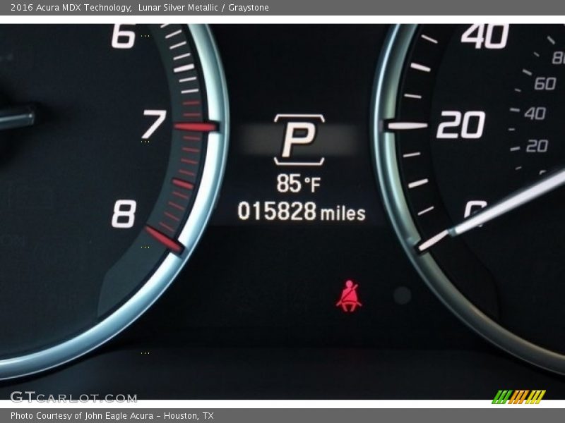 Lunar Silver Metallic / Graystone 2016 Acura MDX Technology