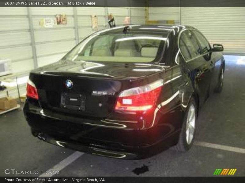 Jet Black / Beige 2007 BMW 5 Series 525xi Sedan