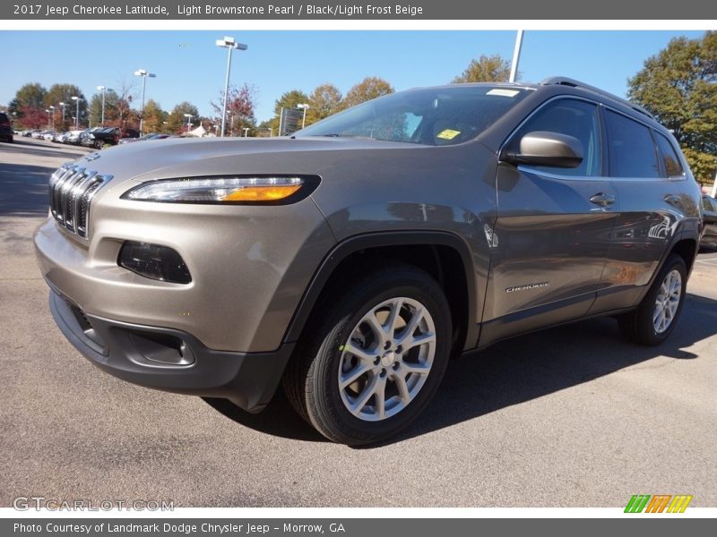 Light Brownstone Pearl / Black/Light Frost Beige 2017 Jeep Cherokee Latitude