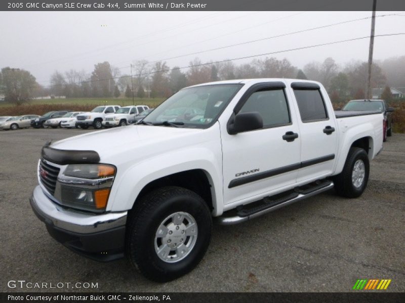 Summit White / Dark Pewter 2005 GMC Canyon SLE Crew Cab 4x4