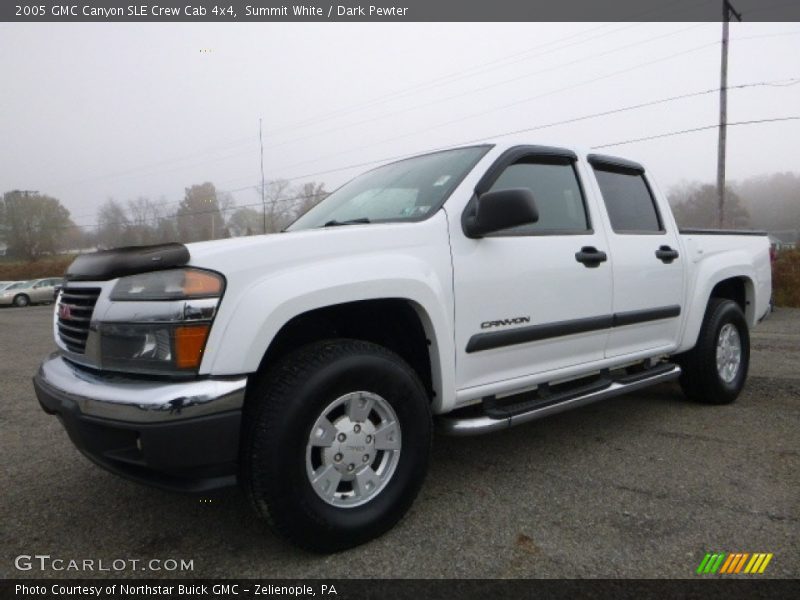 Summit White / Dark Pewter 2005 GMC Canyon SLE Crew Cab 4x4