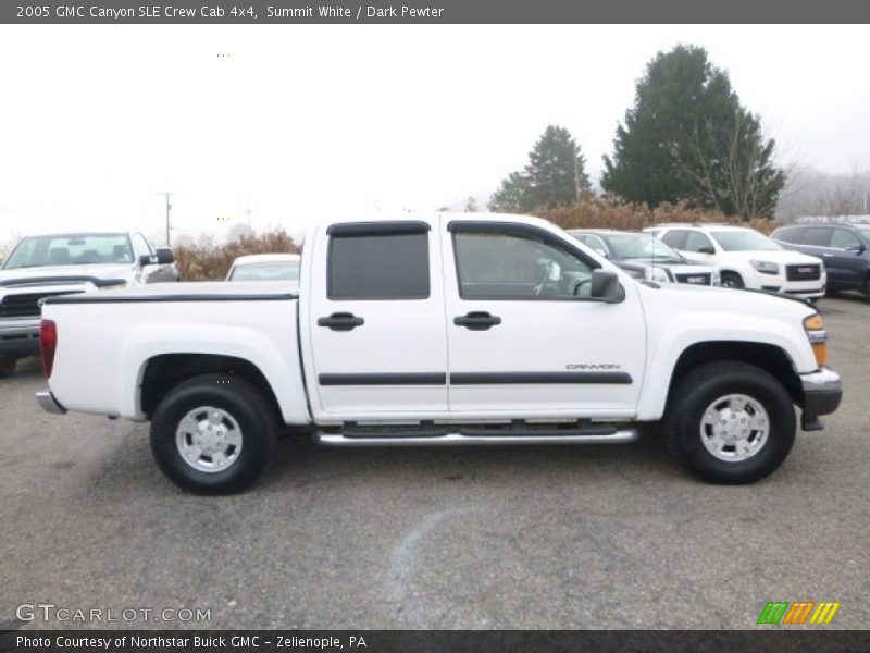 Summit White / Dark Pewter 2005 GMC Canyon SLE Crew Cab 4x4