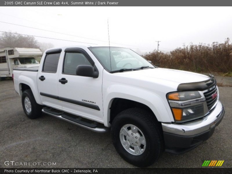 Summit White / Dark Pewter 2005 GMC Canyon SLE Crew Cab 4x4