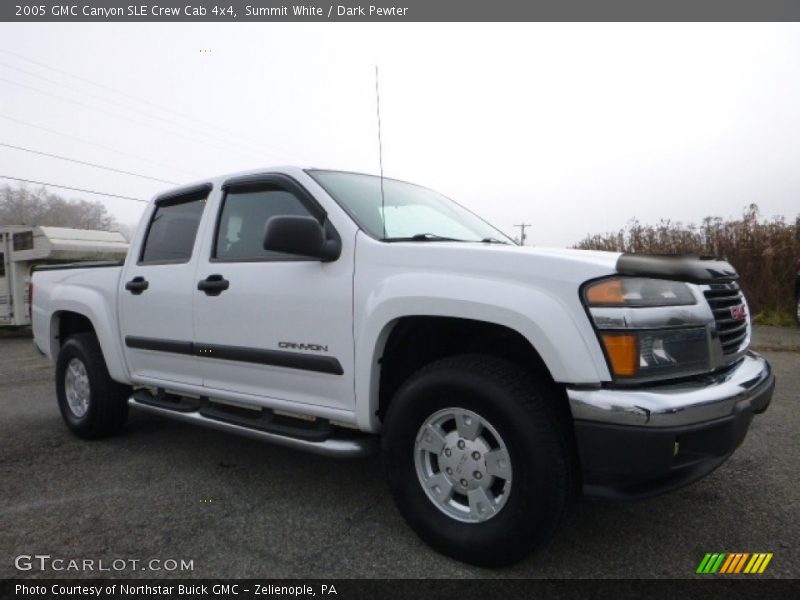 Summit White / Dark Pewter 2005 GMC Canyon SLE Crew Cab 4x4