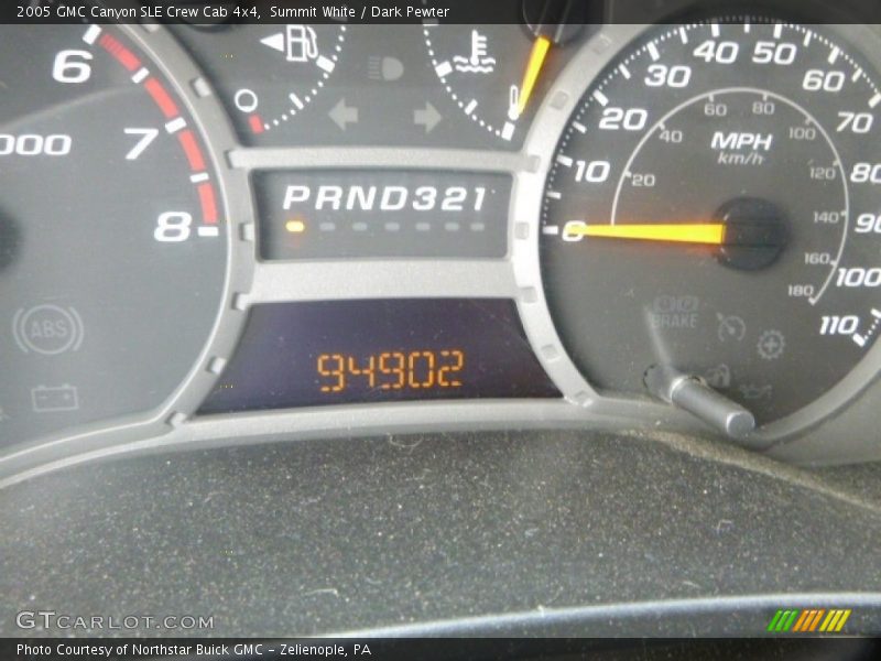 Summit White / Dark Pewter 2005 GMC Canyon SLE Crew Cab 4x4