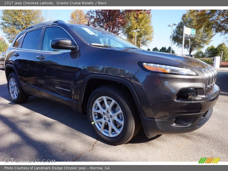 Granite Crystal Metallic / Black 2017 Jeep Cherokee Latitude