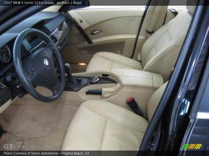 Jet Black / Beige 2007 BMW 5 Series 525xi Sedan