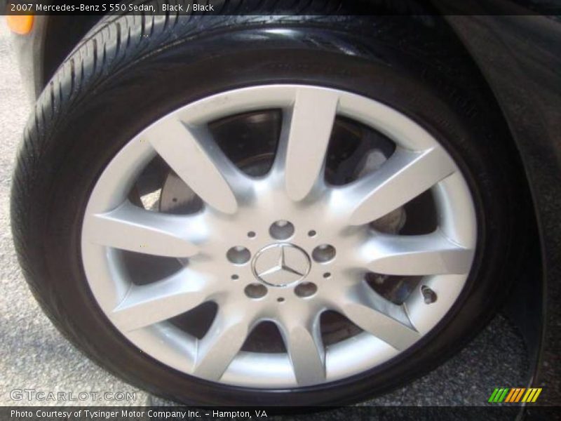Black / Black 2007 Mercedes-Benz S 550 Sedan