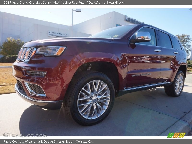 Velvet Red Pearl / Dark Sienna Brown/Black 2017 Jeep Grand Cherokee Summit 4x4