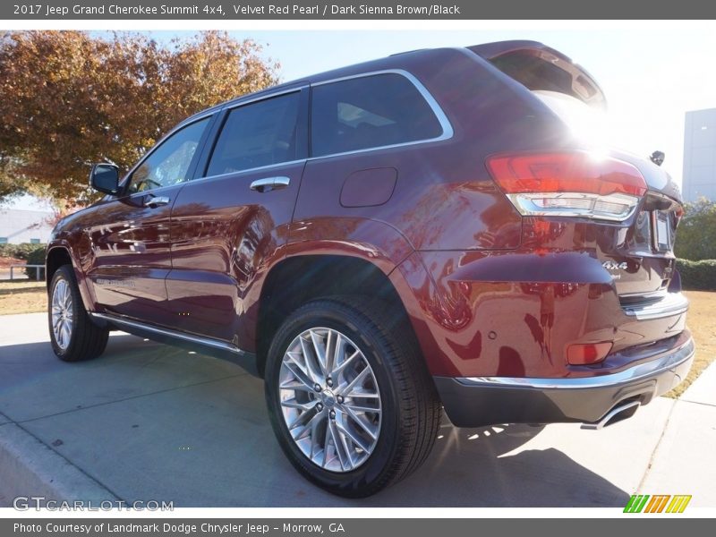 Velvet Red Pearl / Dark Sienna Brown/Black 2017 Jeep Grand Cherokee Summit 4x4