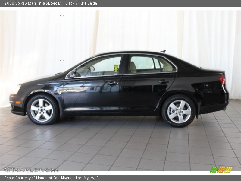 Black / Pure Beige 2008 Volkswagen Jetta SE Sedan