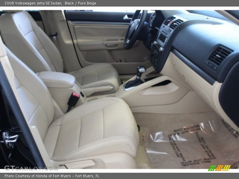 Black / Pure Beige 2008 Volkswagen Jetta SE Sedan