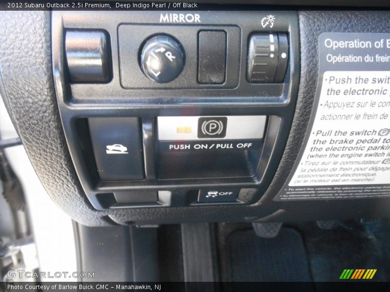 Deep Indigo Pearl / Off Black 2012 Subaru Outback 2.5i Premium