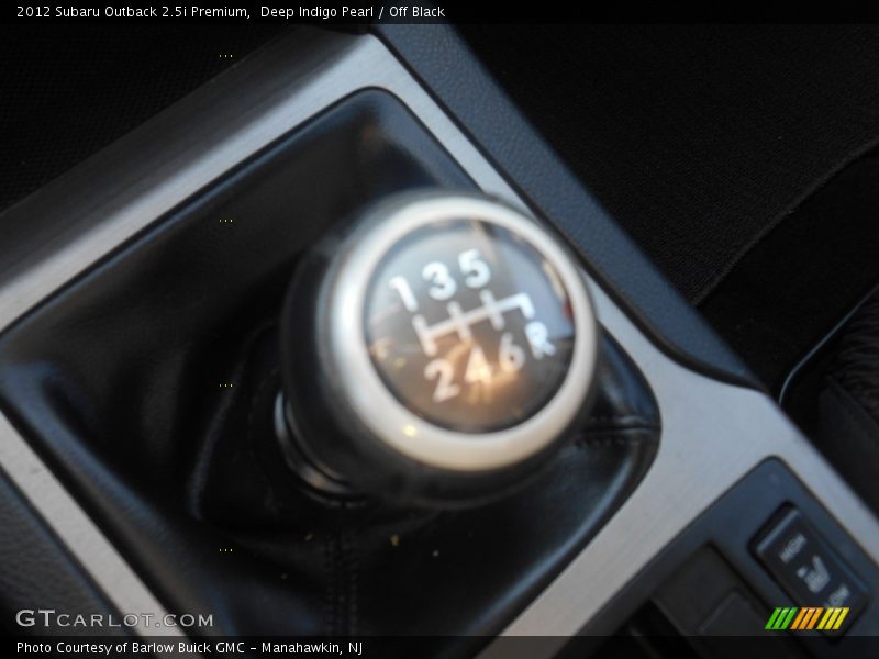 Deep Indigo Pearl / Off Black 2012 Subaru Outback 2.5i Premium