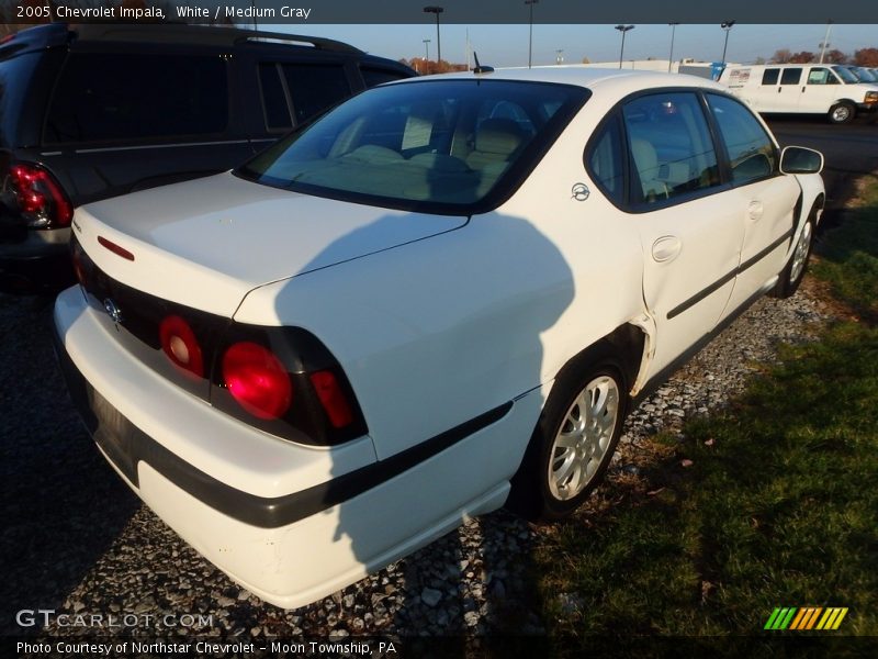 White / Medium Gray 2005 Chevrolet Impala