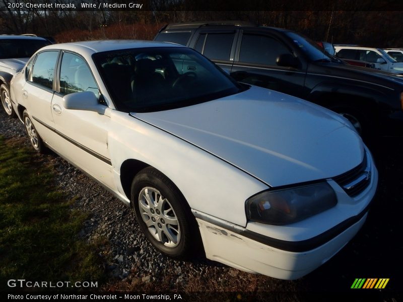 White / Medium Gray 2005 Chevrolet Impala