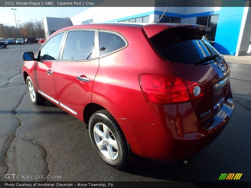 Cayenne Red / Gray 2012 Nissan Rogue S AWD