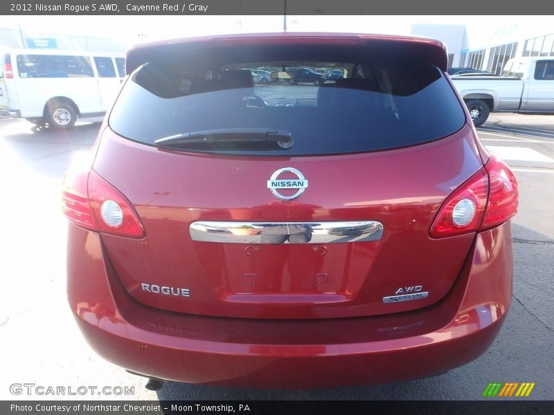 Cayenne Red / Gray 2012 Nissan Rogue S AWD