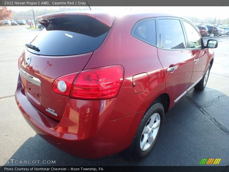 Cayenne Red / Gray 2012 Nissan Rogue S AWD