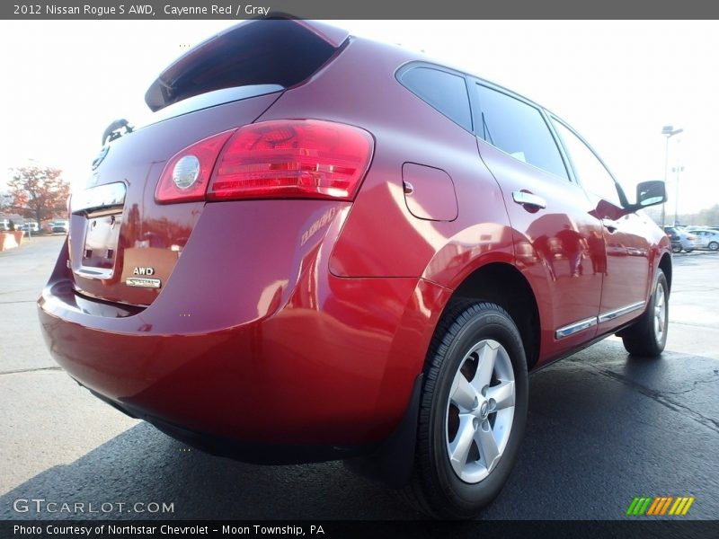 Cayenne Red / Gray 2012 Nissan Rogue S AWD