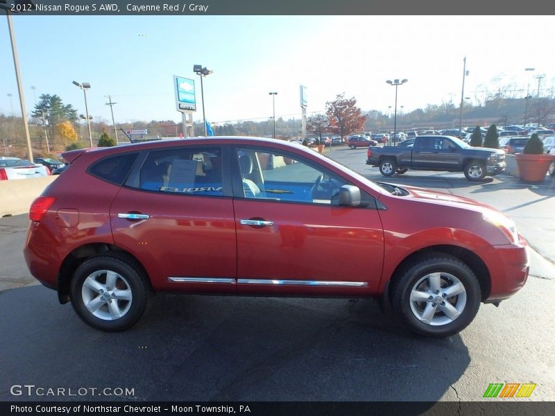 Cayenne Red / Gray 2012 Nissan Rogue S AWD