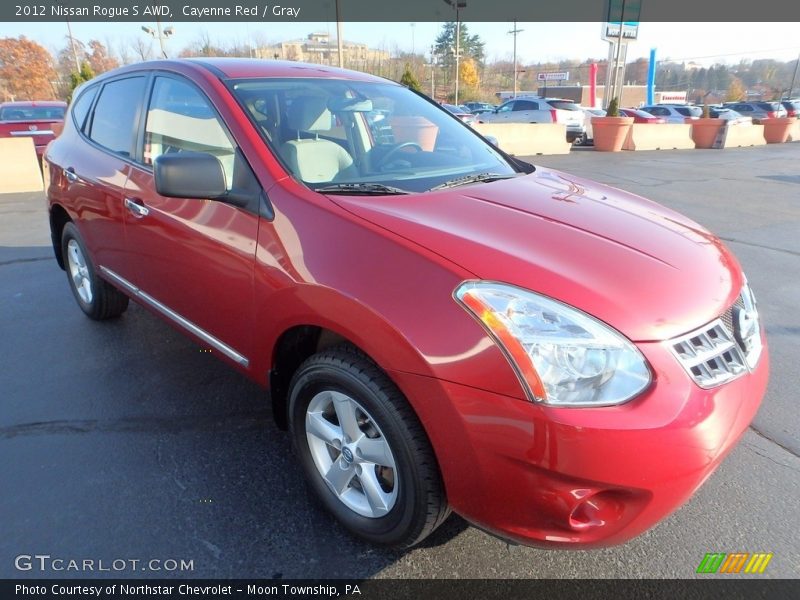Cayenne Red / Gray 2012 Nissan Rogue S AWD