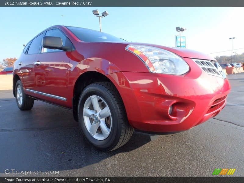 Cayenne Red / Gray 2012 Nissan Rogue S AWD