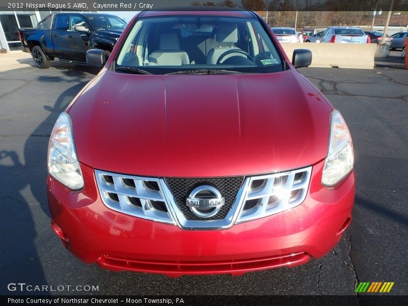 Cayenne Red / Gray 2012 Nissan Rogue S AWD