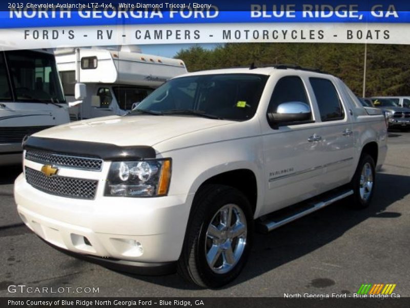 White Diamond Tricoat / Ebony 2013 Chevrolet Avalanche LTZ 4x4