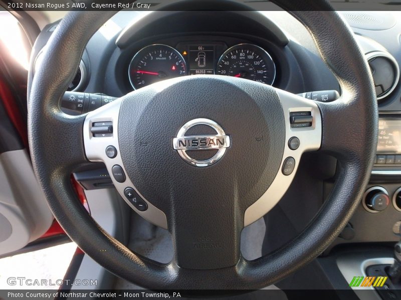 Cayenne Red / Gray 2012 Nissan Rogue S AWD