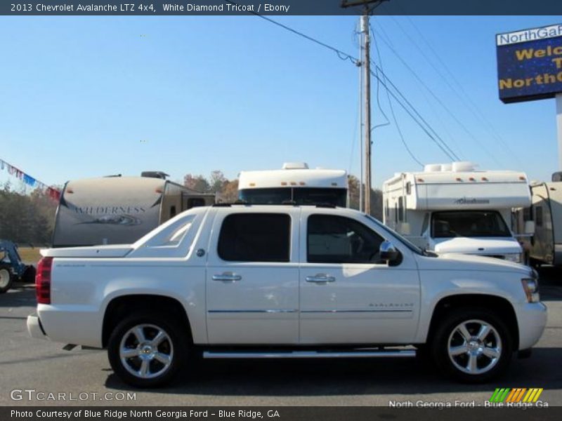 White Diamond Tricoat / Ebony 2013 Chevrolet Avalanche LTZ 4x4