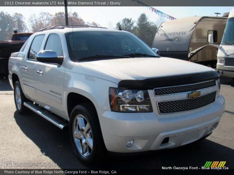 White Diamond Tricoat / Ebony 2013 Chevrolet Avalanche LTZ 4x4
