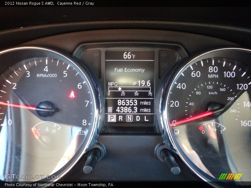 Cayenne Red / Gray 2012 Nissan Rogue S AWD