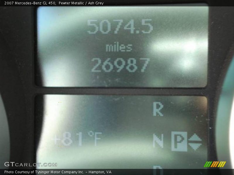 Pewter Metallic / Ash Grey 2007 Mercedes-Benz GL 450