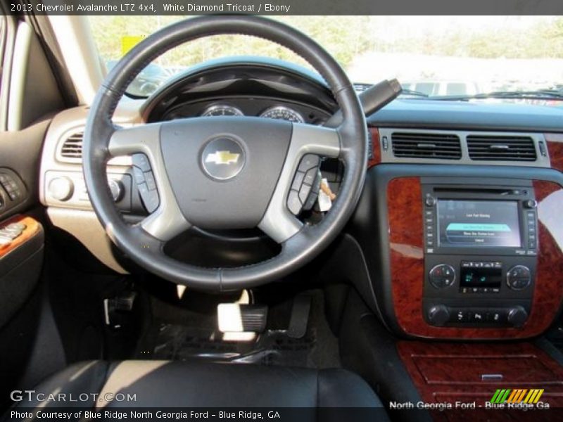 White Diamond Tricoat / Ebony 2013 Chevrolet Avalanche LTZ 4x4