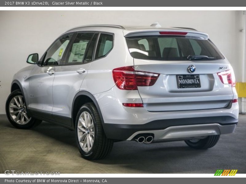 Glacier Silver Metallic / Black 2017 BMW X3 sDrive28i