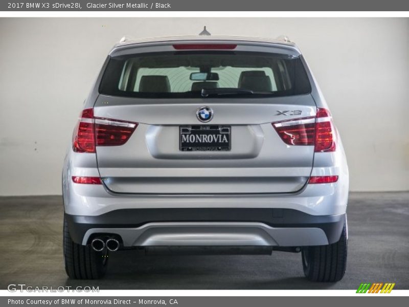 Glacier Silver Metallic / Black 2017 BMW X3 sDrive28i