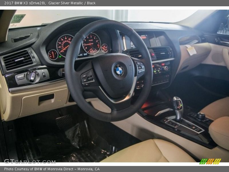 Glacier Silver Metallic / Black 2017 BMW X3 sDrive28i