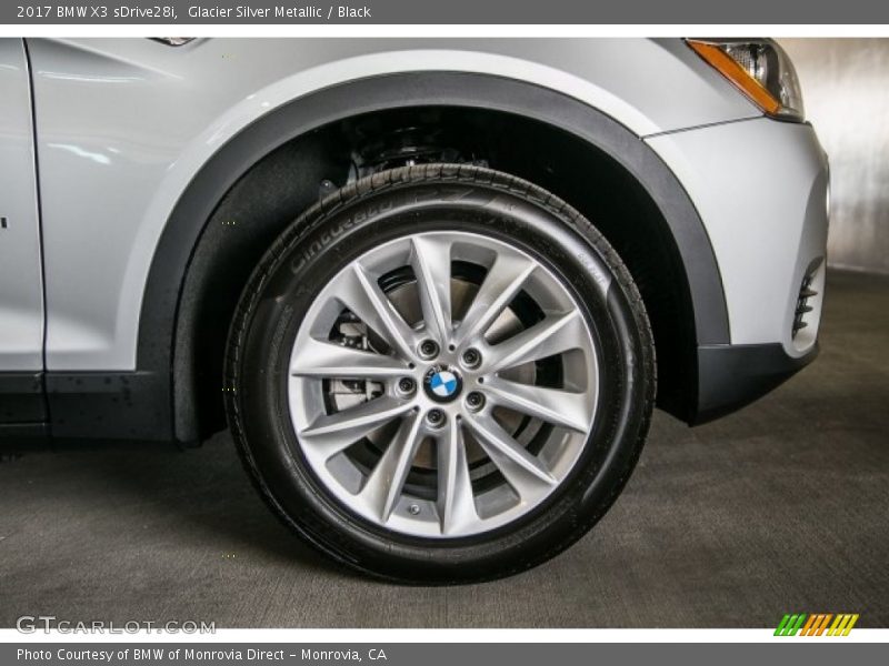 Glacier Silver Metallic / Black 2017 BMW X3 sDrive28i