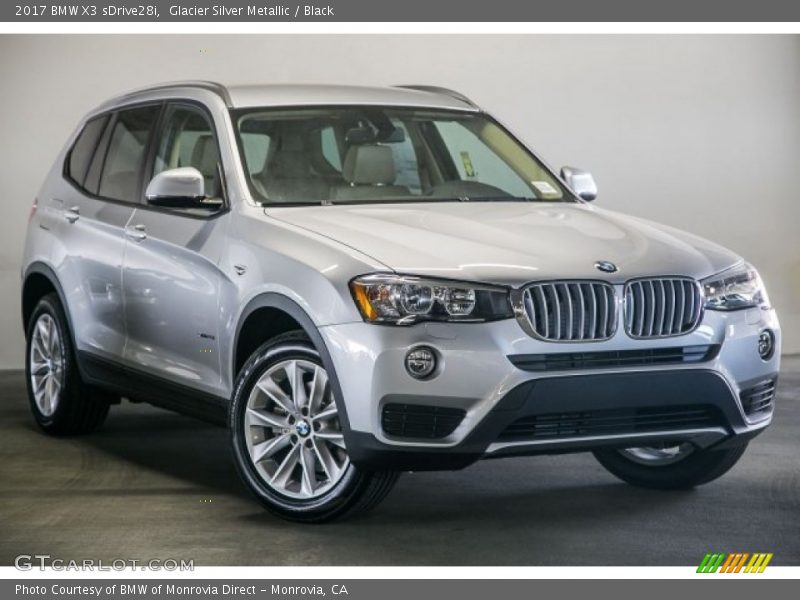 Glacier Silver Metallic / Black 2017 BMW X3 sDrive28i