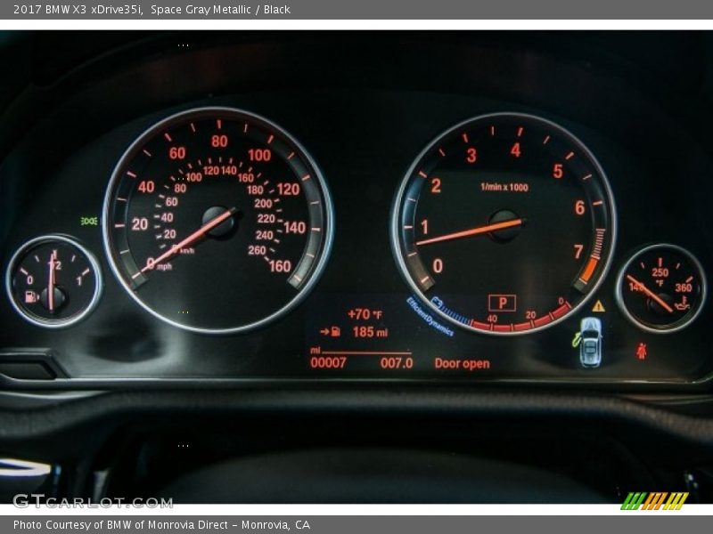 Space Gray Metallic / Black 2017 BMW X3 xDrive35i