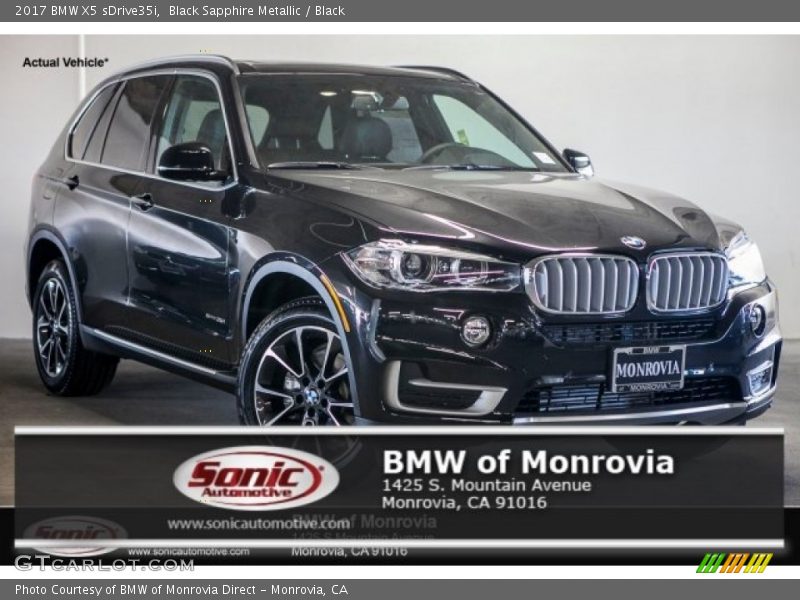 Black Sapphire Metallic / Black 2017 BMW X5 sDrive35i