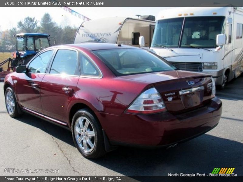 Merlot Metallic / Camel 2008 Ford Taurus Limited AWD