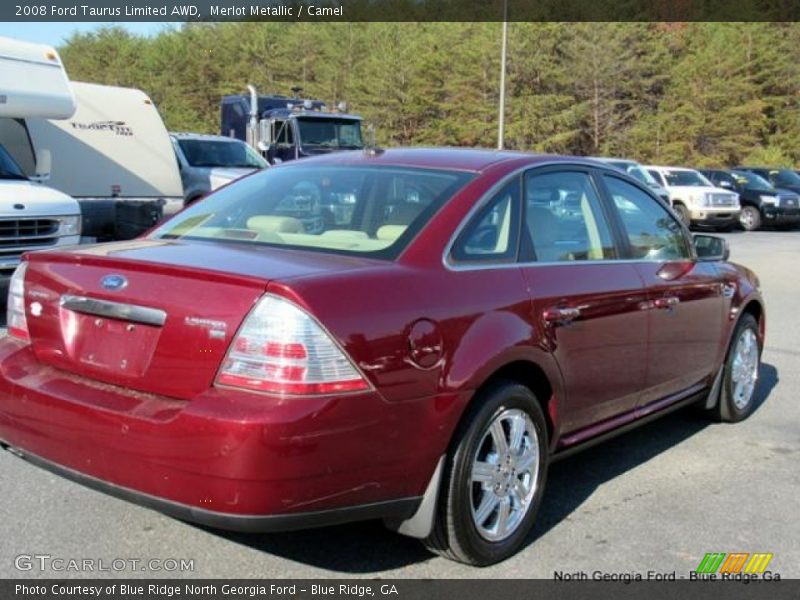 Merlot Metallic / Camel 2008 Ford Taurus Limited AWD
