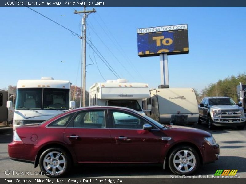 Merlot Metallic / Camel 2008 Ford Taurus Limited AWD