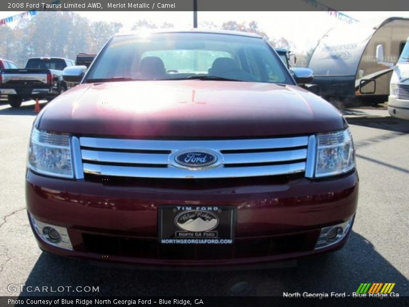 Merlot Metallic / Camel 2008 Ford Taurus Limited AWD