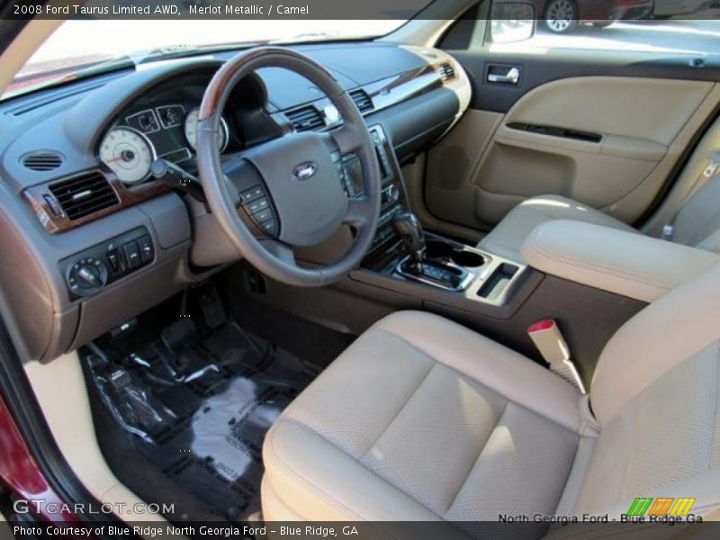 Merlot Metallic / Camel 2008 Ford Taurus Limited AWD
