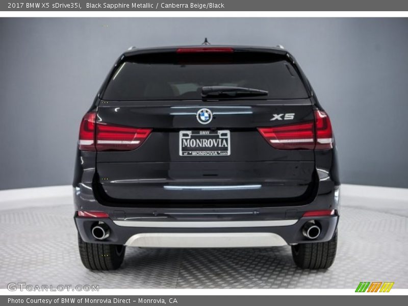 Black Sapphire Metallic / Canberra Beige/Black 2017 BMW X5 sDrive35i