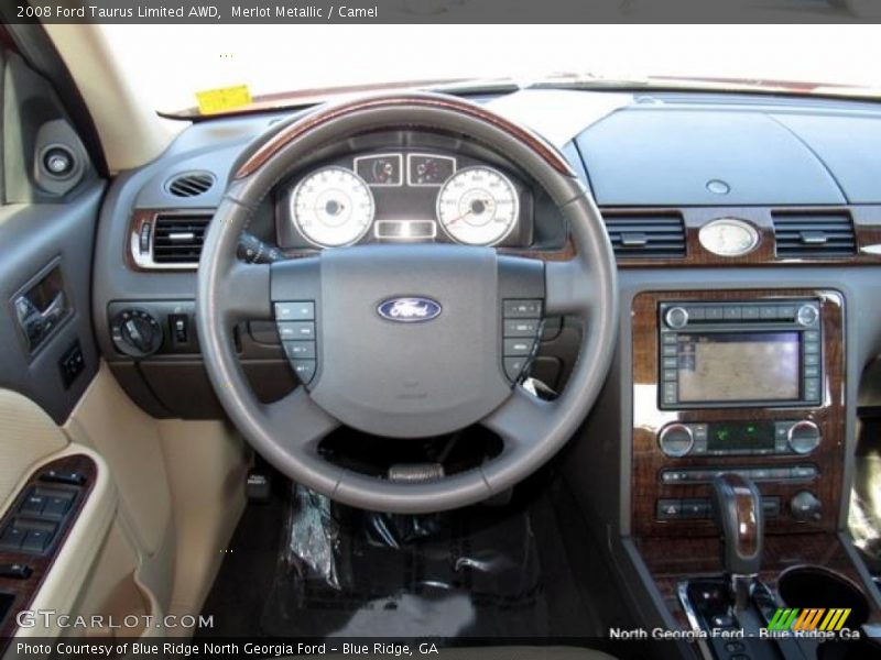 Merlot Metallic / Camel 2008 Ford Taurus Limited AWD