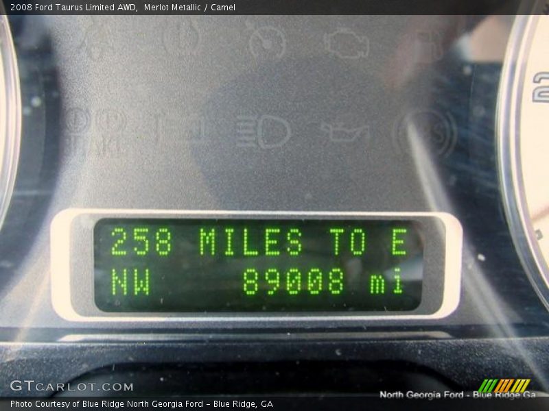 Merlot Metallic / Camel 2008 Ford Taurus Limited AWD